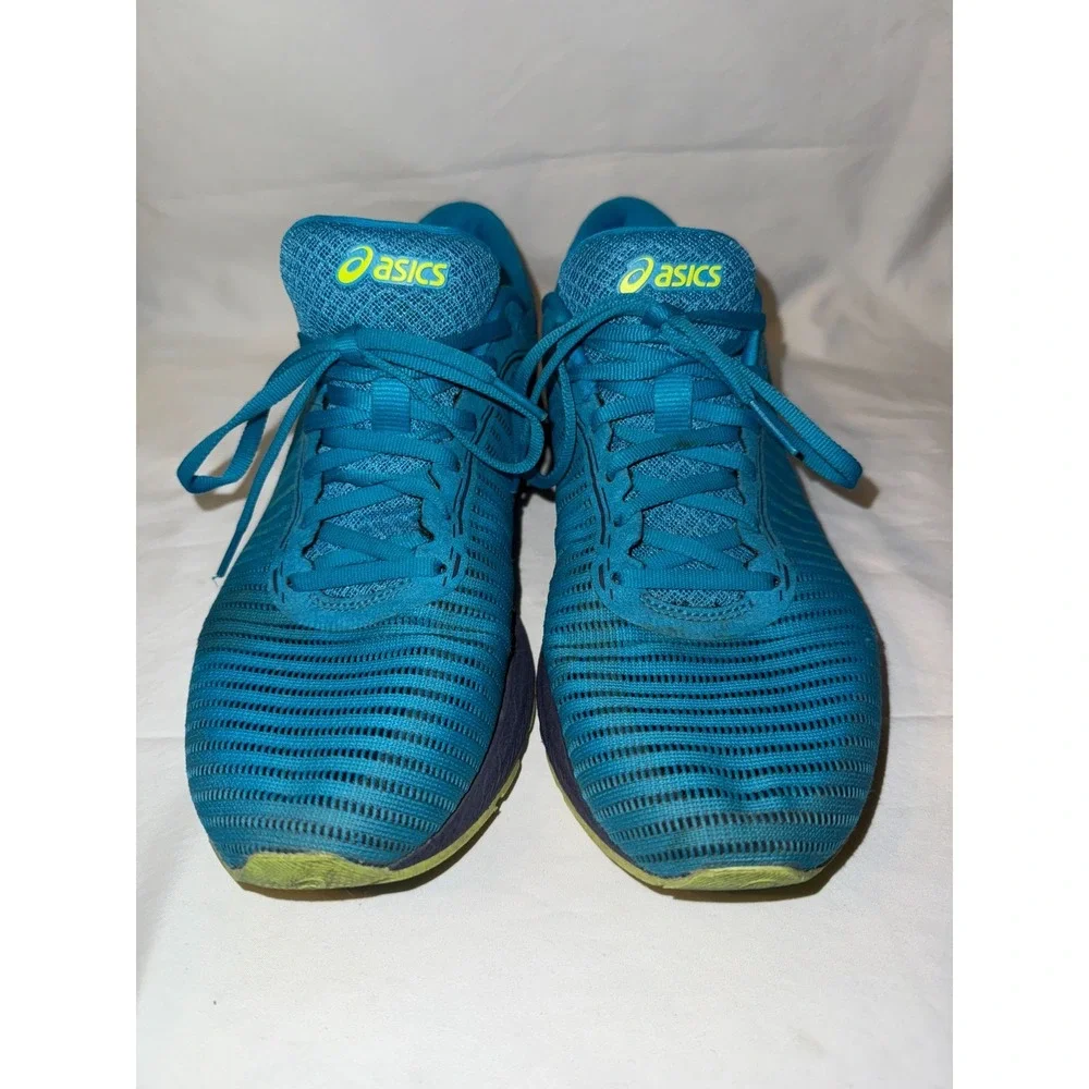 Asics Dynaflyte 2 T7D0N Mens Sneaker 9 Island Blue Yellow Athletic Running Shoes